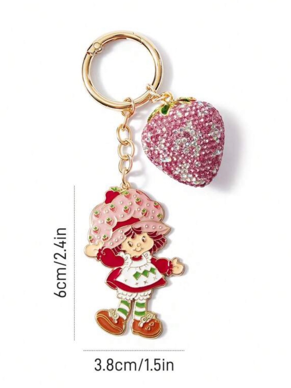 Strawberry Shortcake Rhinestone Keychain NEW 🏷️ - Picture 4 of 4